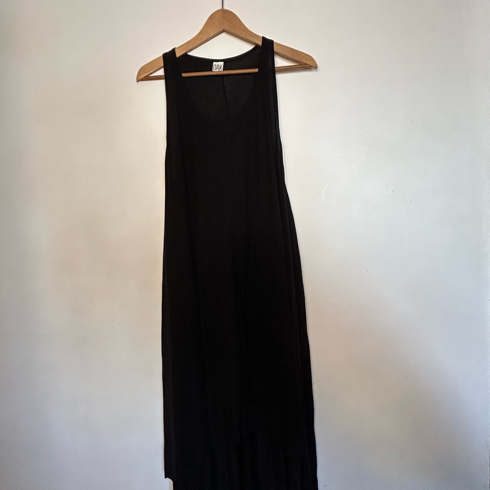 OAK Black Sleeveless Scoop-Neck Maxi Dress
